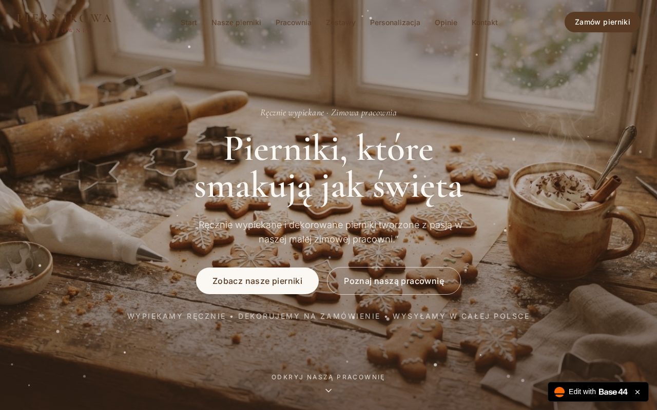 Mockup strony Piernikowa Pracownia